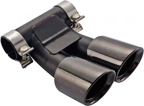 Tuyau d'Echappement Porsche Cayman Boxster 987 en acier noir élégant 62mm