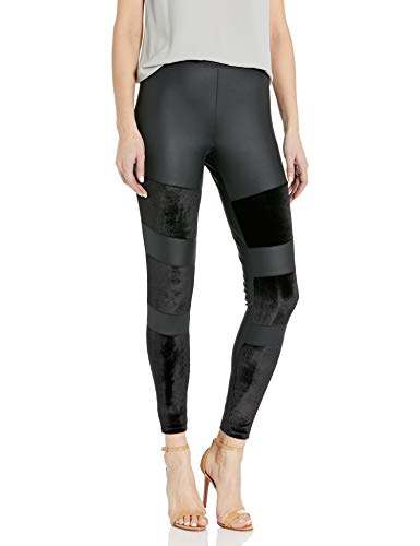 Yummie Women's Velvet AND Shine Moto Legging Underwear, -black, M