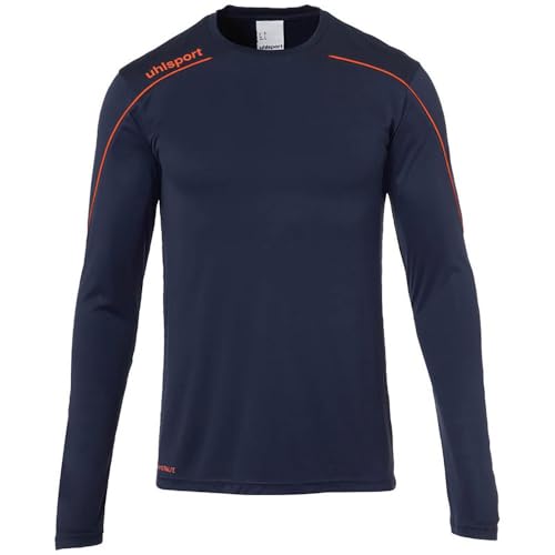 uhlsport Kinder Trikot Stream 22 Langarm Trikot, Marine/Fluo rot, 164, 100347810