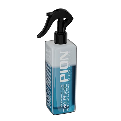 Pion Black Edition PP02 Collagen Two Phase Beard & Hair Conditioner 390 ml - Colágeno - Spray Capilar Bifásico Hidratante, Suavizante y Fácil De Peinar - Crema Capilar Multiusos Sin Enjuague