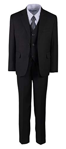 Tuxgear baby-boys charcoal suit regular fit with neckti…