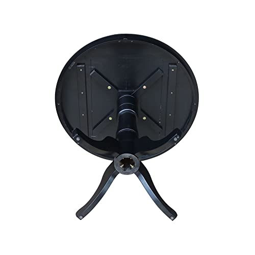 International Concepts 36-Inch Round By 36-Inch High Top Ped Table, Black/Cherry #TOP3