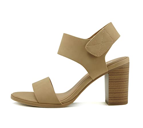 Image of Soda Wait-A ~ Women Open Round Toe Chunky Heel Ankle Strap High Heel Dress Sandals