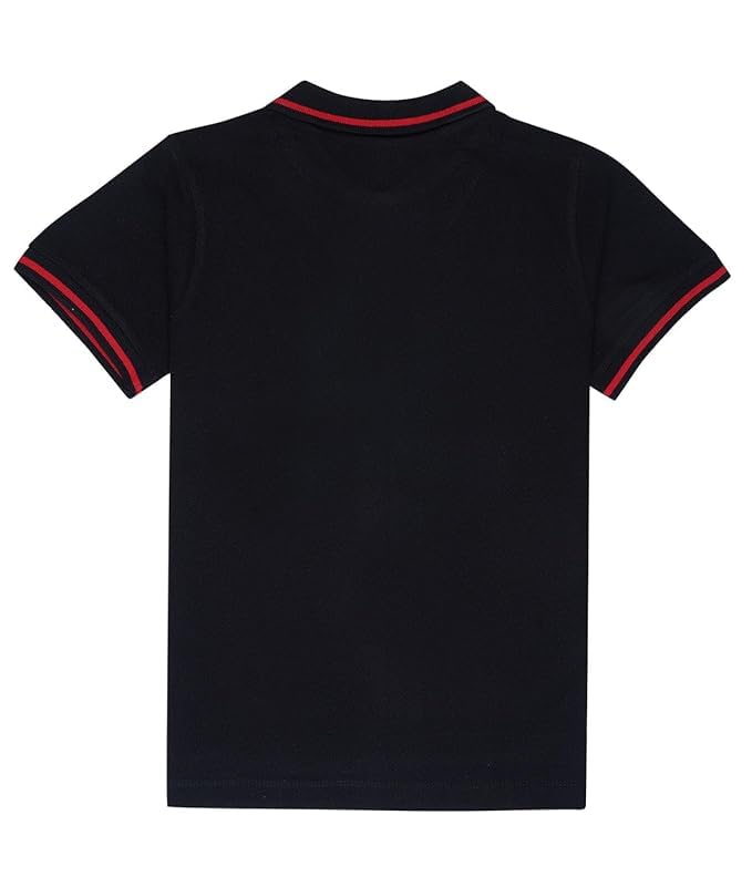 Image of Cloth Theory Boys Cotton Polo T-Shirt for Kids Regular Fit Half Sleeve Casual Summer Polo Neck T-Shirt