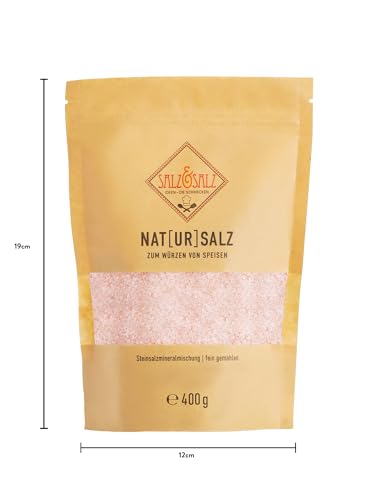 Foto von Salz & Salz Premium [Himalaya Salz] Grob & Salz Fein 400g & 900g – Steinsalz aus Pakistan ohne Zusätze – Natursalz Unbestrahlt für Salzmühle und Genießer - Rosa Kristallsalz, Ursalz, Steinsalz