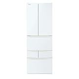 TOSHIBA(東芝) 冷蔵庫 幅65.0㎝ 509L フレンチドア GR-Y510FH(EW) グランホワイト 野菜室がまんなか 大容量 自動製氷 使い勝手 両開きタイプ ガラスドア