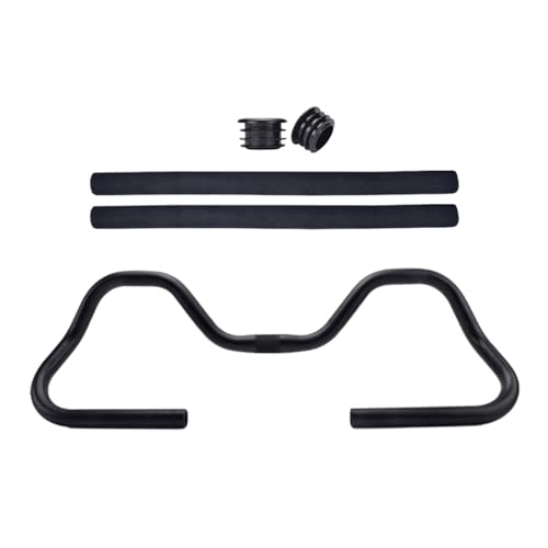 JISADER Trekking Touring Bicicleta Manillar Mariposa, Manillar de Bicicleta, Manillar de Bicicleta Mariposa para Bicicletas de Carreras, Piezas de Ciclismo, 61cmx12cm