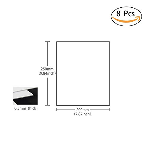 ABS0905 8pcs 0.5mm Thickness 200mm x 250mm White Sheets 9.84'' x 7.87'' x 0.02'' ABS Styrene Sheets for Model Train Layout New (0.5mm) - Image 6