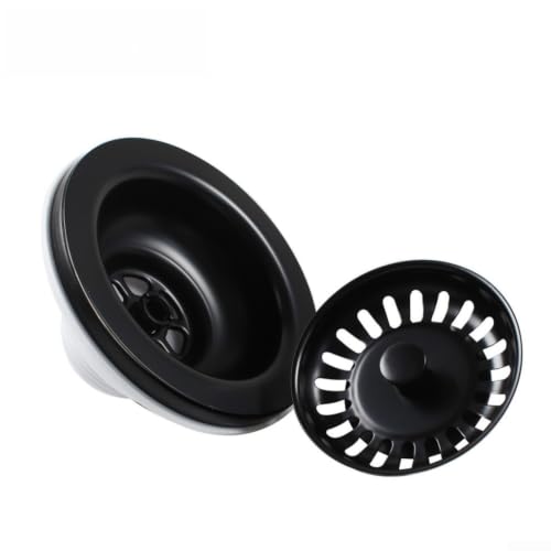 Cesta de fregadero de 114 mm en acero inoxidable con válvula y revestimiento PVD duradero 2