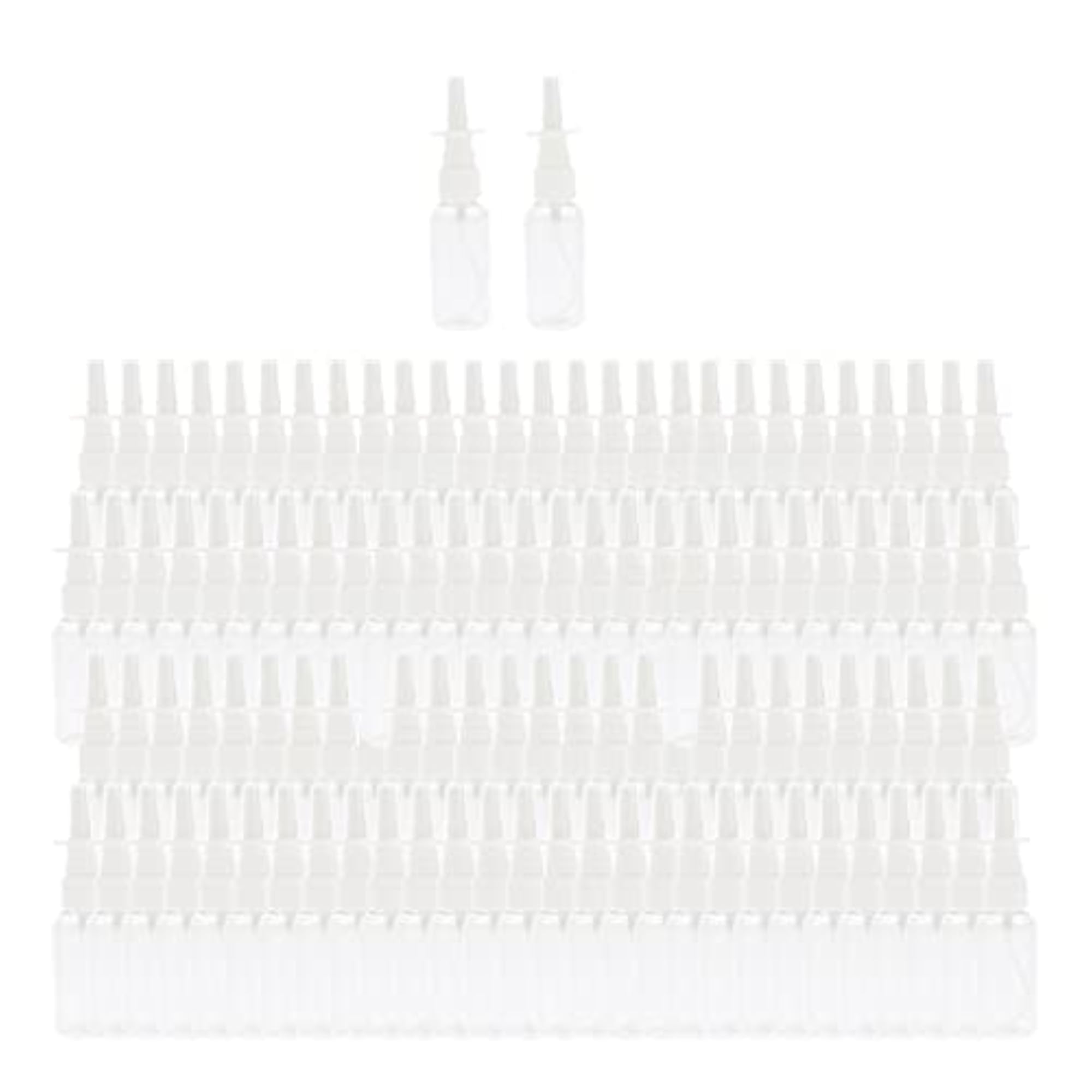 200x Empty Refillable Nasal Spray Bottles, Fine Mist Vials