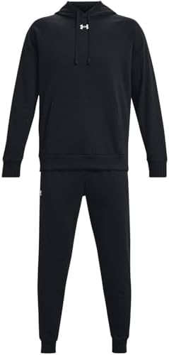Under Armour UA Rival Fleece Suit Erkek Eşofman Takımı, Black / / White, M - Görsel 1