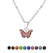 BELTI Moda Neckalce Mariposa Piedra Preciosa Cambio de Color Colgante de Humor...