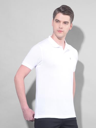 Image of Dollar Men's Pack of 1 Solid Cotton Blend Polo Neck T-Shirt