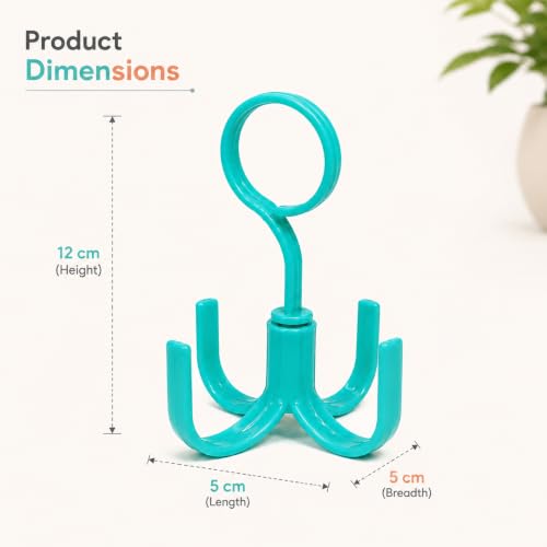 Image of Heda Multi-Function 360 Rotatable 4-Claw Hook Hangers | Space Saving Closet Organizer for Clothes, Bags & Accessories | Multicolor (3)