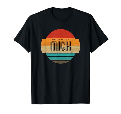Image of Mick Name Retro Vintage Sunset Limited Edition T-Shirt