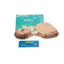 Laerdal Mini Anne Global Set - Inflatable CPR Manikin with Compression Clicker and Basic AED Trainer