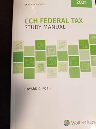 Federal Tax Study Manual (2021) 0808054104 Book Cover