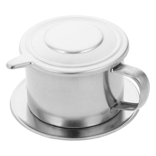 GATHINESS Cafetera Vietnamita Tradicional de Goteo con Filtro de Acero Inoxidable, Capacidad 200ml, con Tapa y Mango para Uso en Casa y Oficina