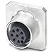 1408573, Connector Flush-Type, Str M12 F 8pos, Front Sq Flange Mt, SACC-SQ-M12FS-8CON-20-L180