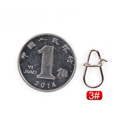 Set de 100 broches rápidos de acero inoxidable para pesca miniatura 6