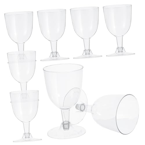 DRESSOOS 20個 使い捨て赤ワインゴブレット ムースデザートカップ パーティーやトーストに適した耐久性のある透明ワイングラス