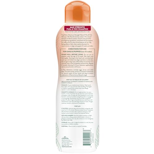 Tropiclean Flea and Tick Max Strength Shampoo, 592 ml
