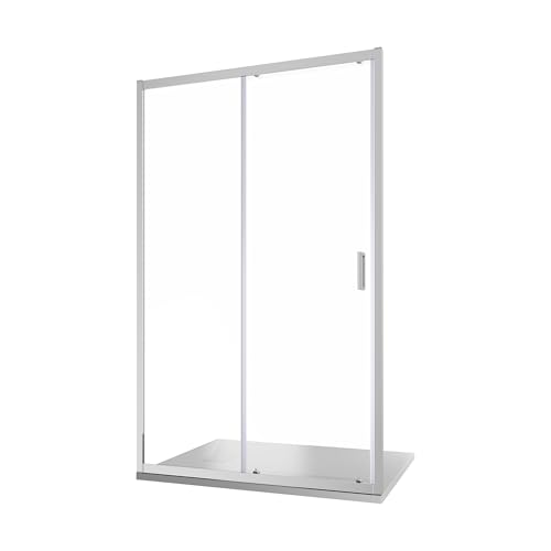 Box Doccia Nicchia 135cm Apertura Scorrevole Vetro Temperato 6mm Trasparente