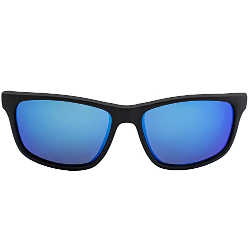 Epoch Eyewear Delta Golf Sport Riding Sunglasses Black Frame Blue Mirror Polarized Lens2