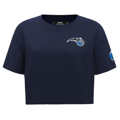 Manga corta para mujer NBA Classic Chenille de algodón azul marino medianoche talla L