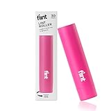 Flint Classic Pink Retractable Mini Lint Roller with 30 Extra Sticky Sheets, Small and Portable Lint Roller, Ideal Pet Hair Remover, Travel Lint Rollers for pet Hair Extra Sticky
