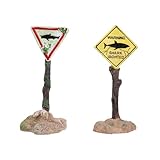 STOBOK 2個 樹脂製カー警告サイン 卓上用ミクロ風景装飾 苔 多肉植物に 繊細でリアルなガーデンオーナメント 室内や車内のインテリアにも