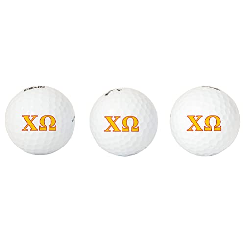 Desert Cactus Chi Omega Golf Balls 3 Pack Full Color Golf Ball (Letter)