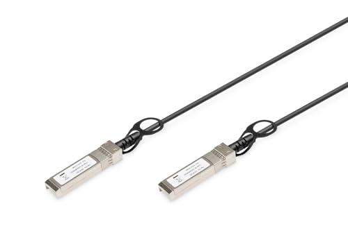 DIGITUS Cable universal SFP+ DAC - 10 Gbit/s - Cable de red - 1 m - Direct Attach Cable - Direct Attach Copper - AWG30 Twinax - Negro