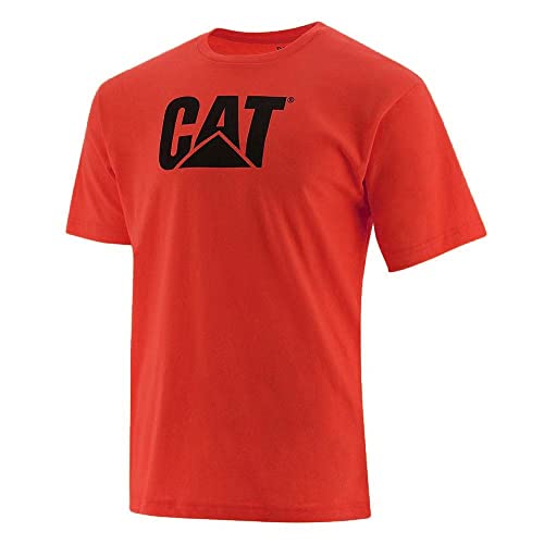 CAT Mens Logo Short Sleeve T-Shirt Red Pepper L