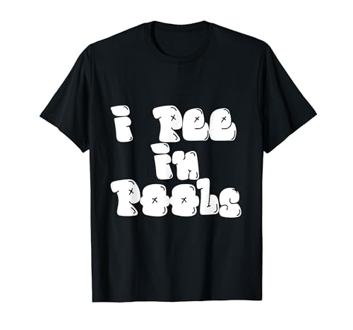 I Pee In Pools – Sarcastic Ironic Funny Party Pun – Donut T-Shirt