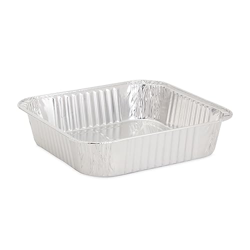 Stockroom Plus 50 Pack 8x8 Disposable Aluminum Foil Pans for Baking, Square Trays for Meal Prep - Image 3