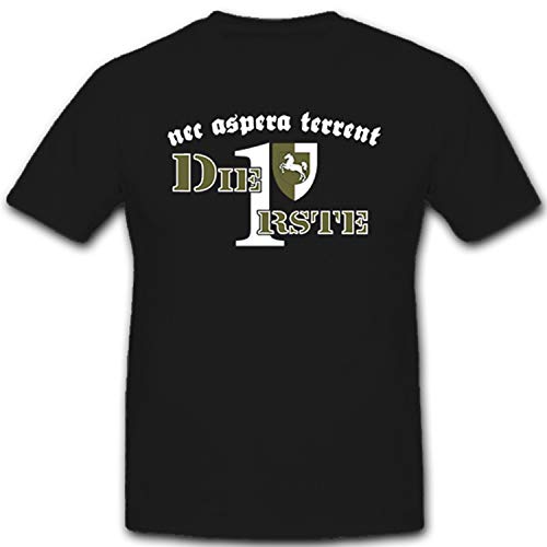 Première Panzer Division T-shirt militaire 1pzdiv Nec Aspera terrent N7885