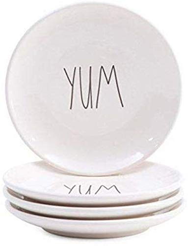Rae Dunn by Magenta Ceramic Salad Appetizer Dessert 8 inch Small Plates