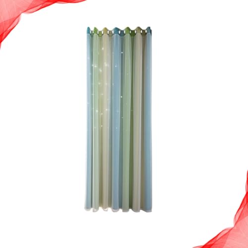 Rideau double couche en maille vert isolant et occultant pour deco - 8