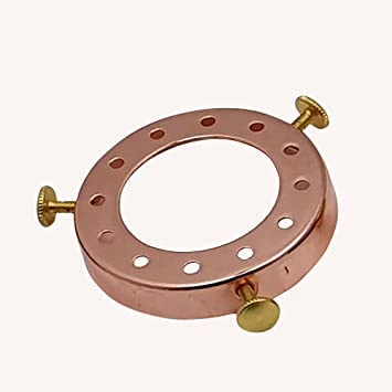 Vintage-Style Pendant Light Socket Adapter with Solid Metal Collar Ring, Threaded Shade Fitter, and Retro Cap - Durable Lighting Accessory for Custom Lamp Bases
