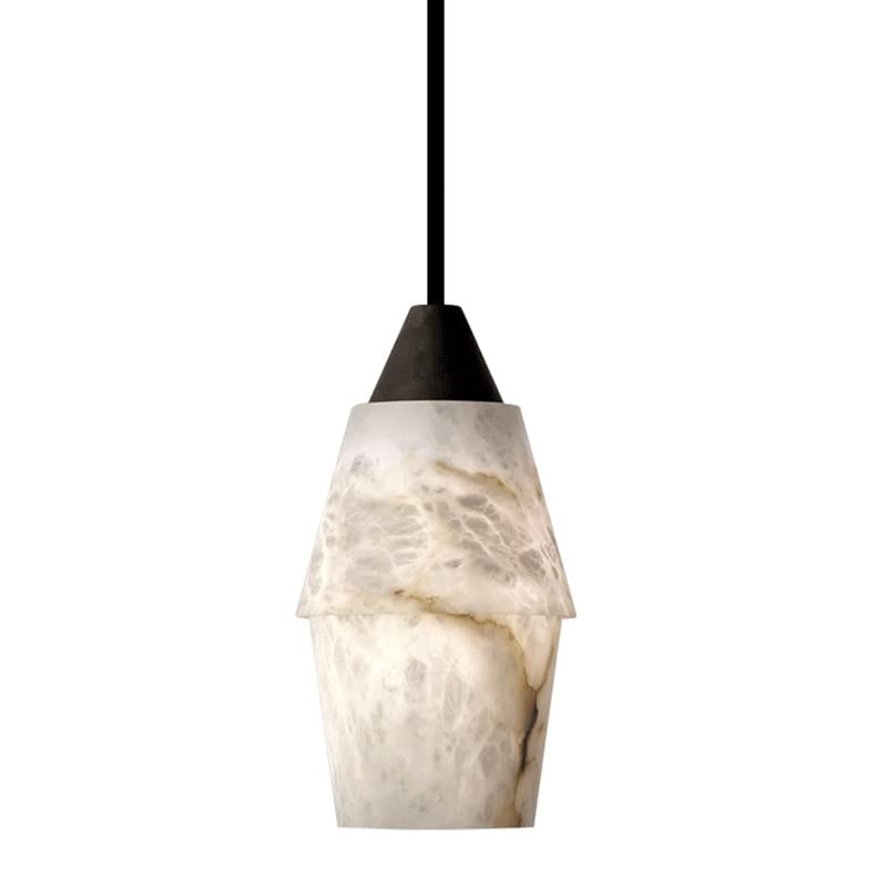 Lustre suspension en marbre naturel dôme luminaire design moderne