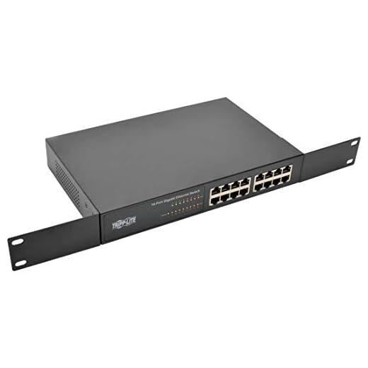 Tripp Lite 16-Port Gigabit Ethernet Switch, Desktop/Rackmount, Metal, Unmanaged 1U, 10/100/1000 Mbps RJ45 (NG16)