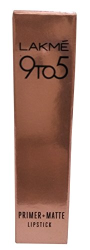 Image of Lakme 9 to 5 Primer + Matte Lip Stick - MR21 Brick Blush, 3.6g Carton