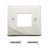 ElekTek Polished Chrome Plated Double Light Switch Metal Cover Plate Conversion - No Wiring or Switch Removal Necessary