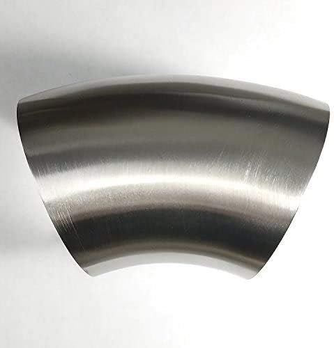 2.5" Stainless 45° Mandrel Bend Elbow - 1D Tight Radius - 16GA/.065" Wall - No Leg - SS304 - Stainless Bros