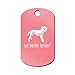 Got Border Terrier Engraved Keychain/GI Tag Mister Petlife Pink