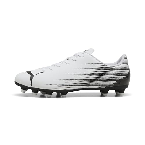 Image of PUMA Men's Football Soccer Shoe, Puma White Puma Black, 8 UK