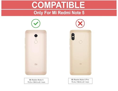Image of COVERBLACK Soft Rubber Silicon Clear Back Cover Compatible Model for Mi Redmi Note 5 - Transparent