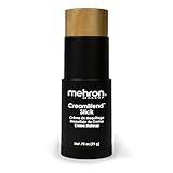 Mehron Makeup CreamBlend Stick | Face Paint, Body Paint, & Foundation Cream Makeup | Perfect for Halloween .75 oz (21 g) (Gold)