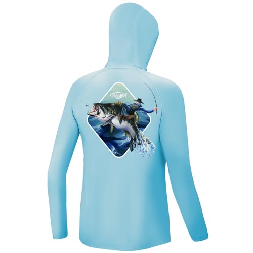 Palmyth Boys Fishing Shirt Youth Hoodie UPF 50+ Sun Protection Long Sleeve